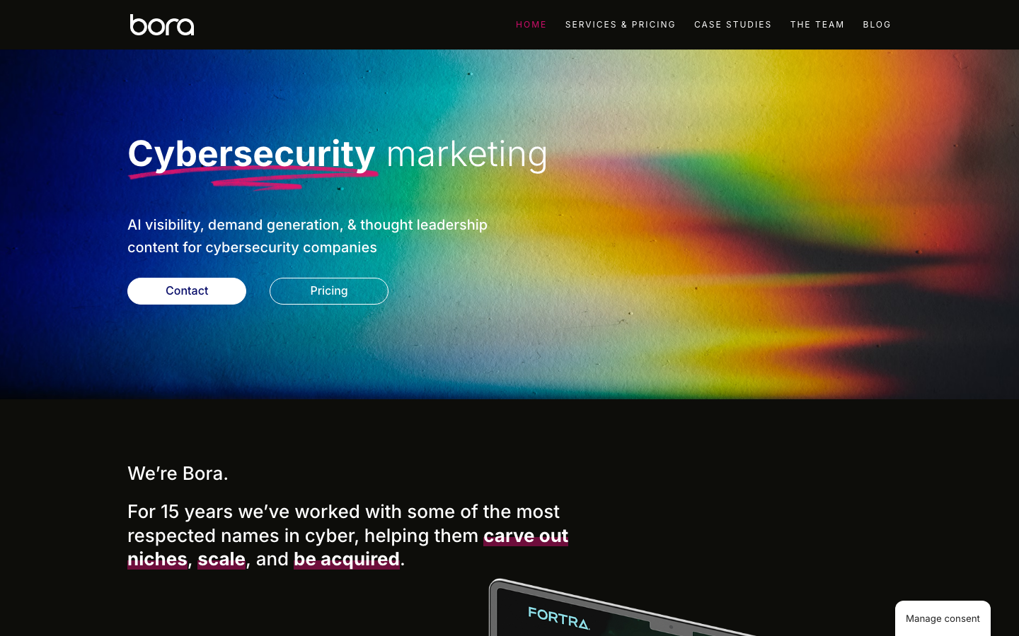bora homepage