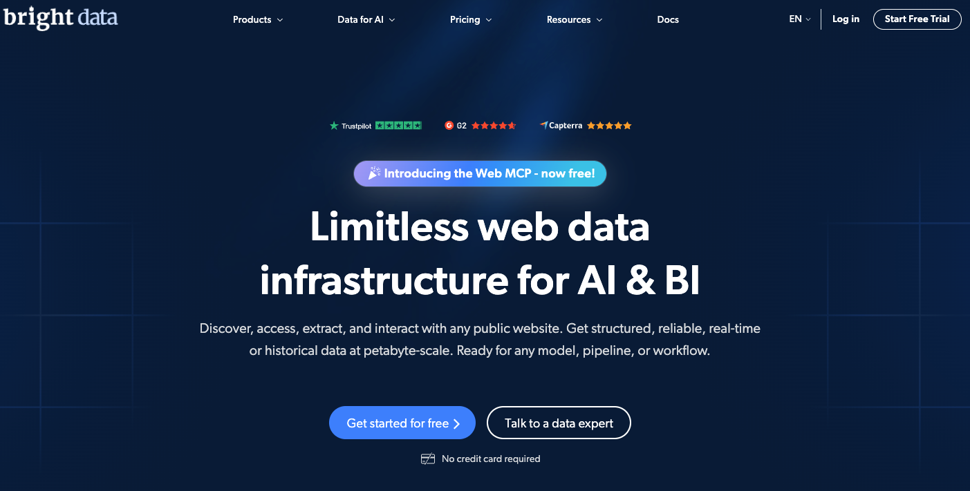 brightdata hero section