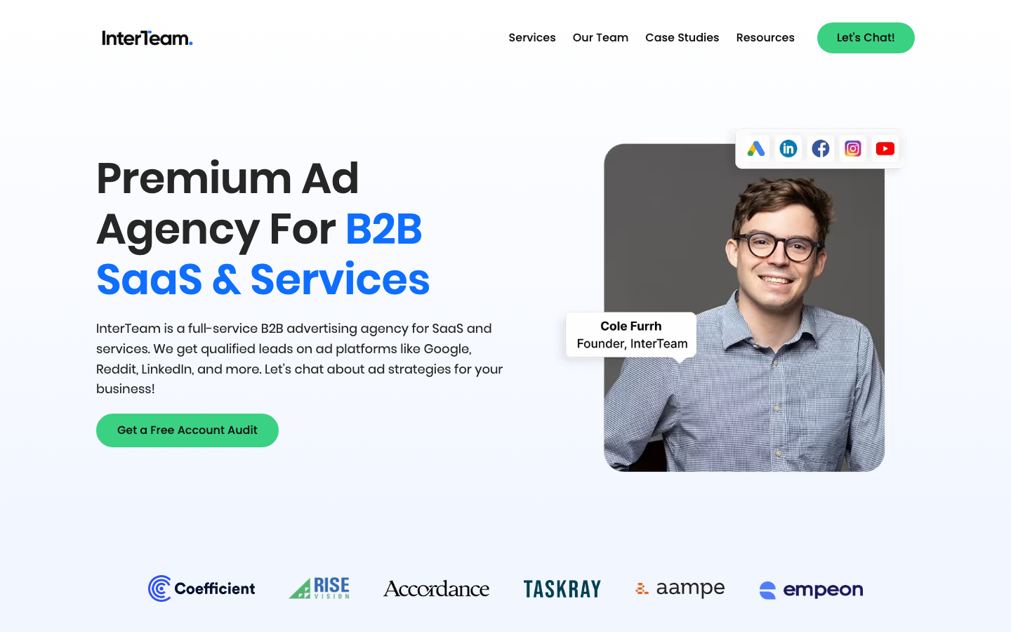 interteam marketing homepage
