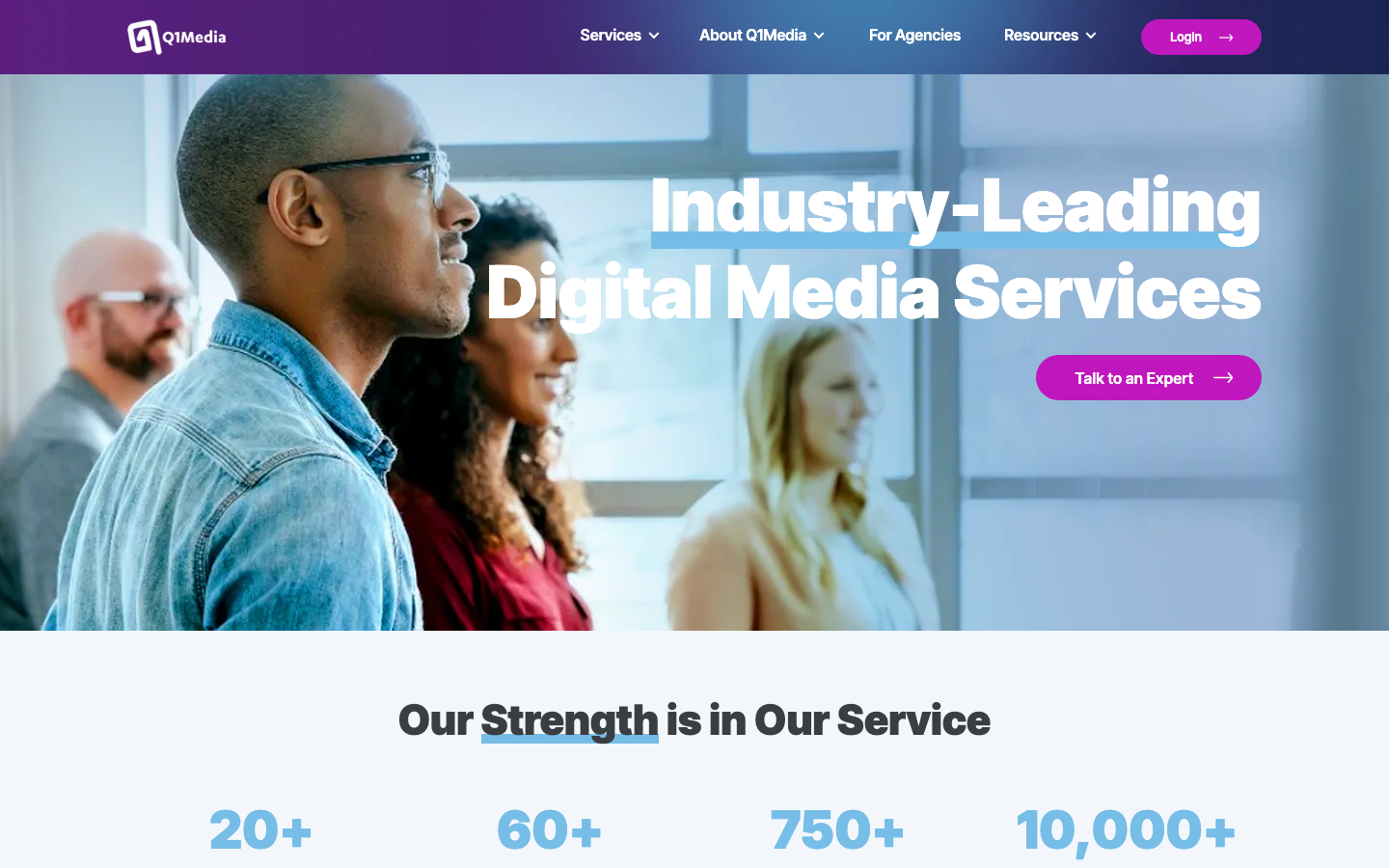 q1media homepage